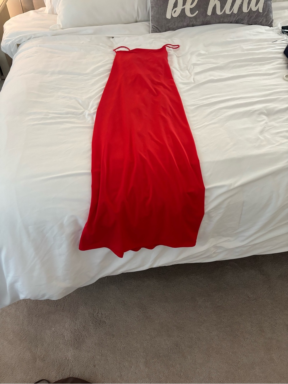 H&M Red Maxi Slip Skirt with Spaghetti Straps